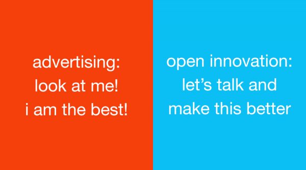 advertising vs open innovation