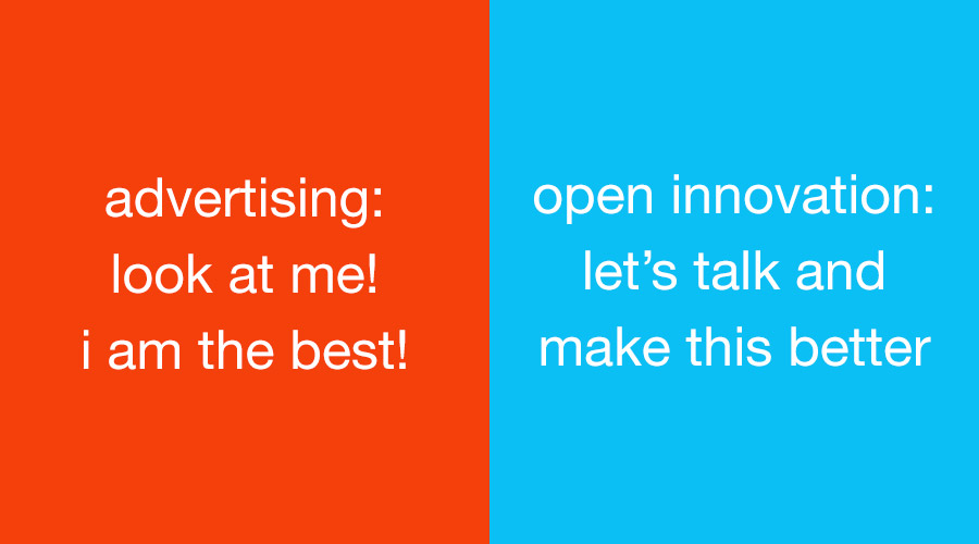 advertising vs open innovation